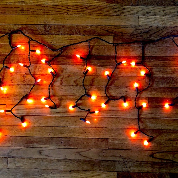 Other - Orange Halloween indoor/outdoor icicle String Lights - Home Holiday